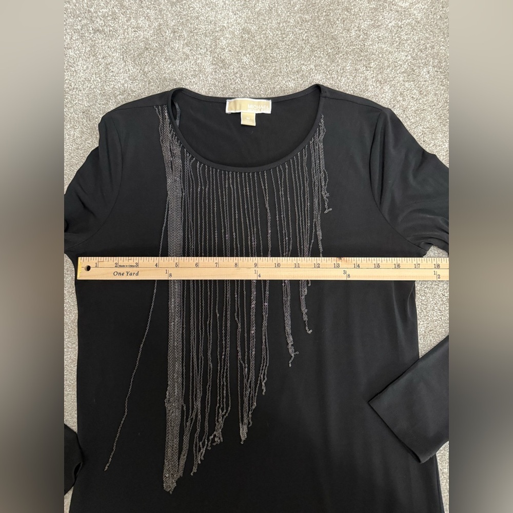 Michael Kors - Chic Black Chain Embellished Dress - size Medium - Perfect cond. - Picture 9 of 14